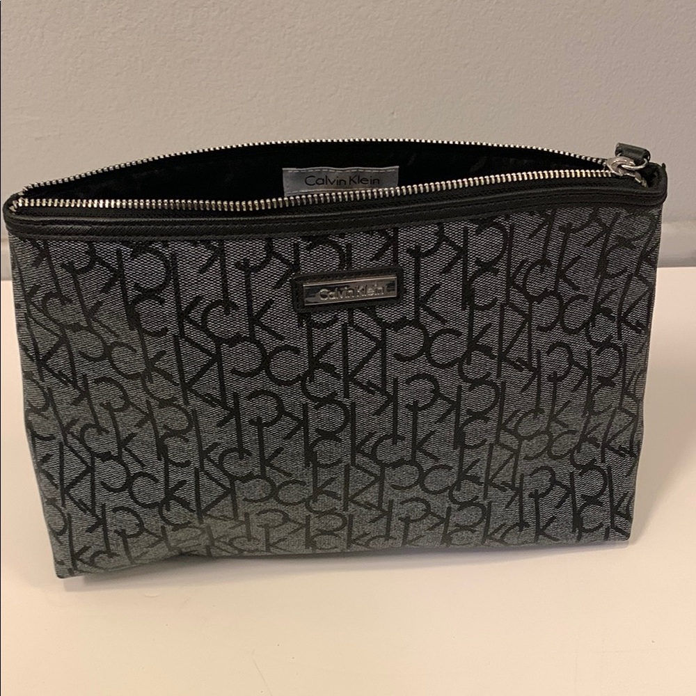 Calvin Klein Black Monogram Clutch